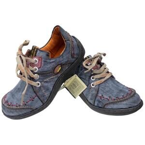 TMA EYES Distressed Streetwear Sneakers Walking Shoes Women's 7.5 Blue